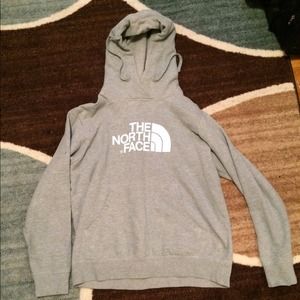Men's Grey North Face hoodie
