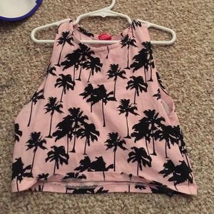 Palm tree crop top