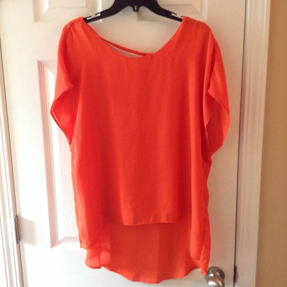 Orange high/low top