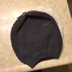 Bundle! 2 Hats from Charlotte Russe, Grey & Creme