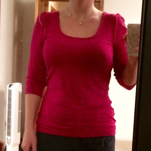 WHBM reversible fuchsia top