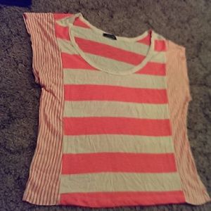 Florescent pink striped shirt