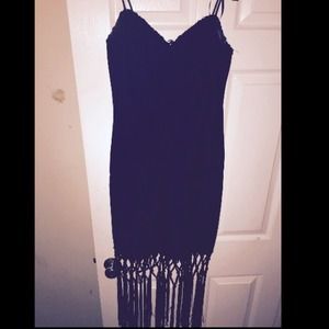 Early 90s Black Sequined dress