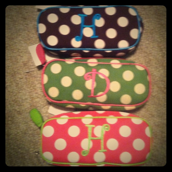 Fun monogrammed pencil cases,