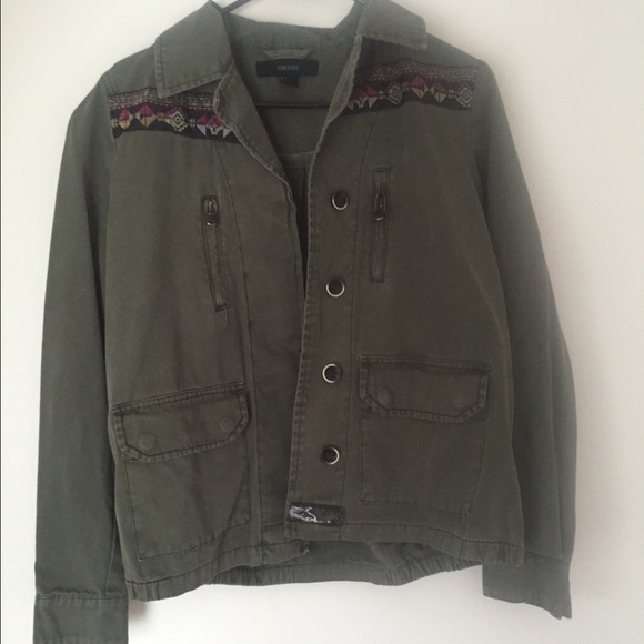 Green Jacket w/ Tribal Print