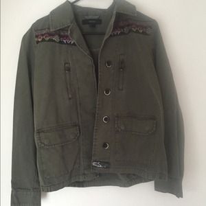 Green Jacket w/ Tribal Print