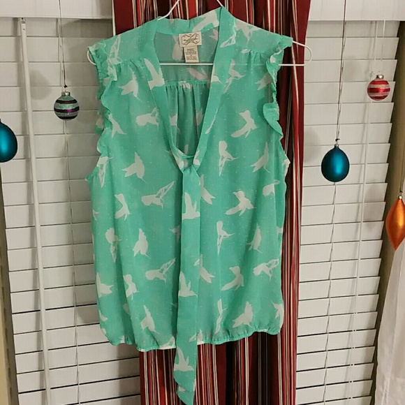 Eyelash Couture, Teal Hummingbird Shirt, Size Med.