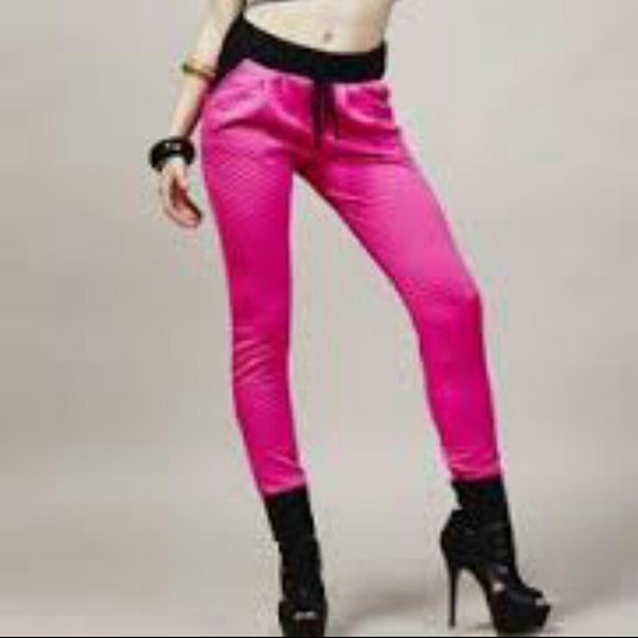 Hot Pink jogger sweat pants