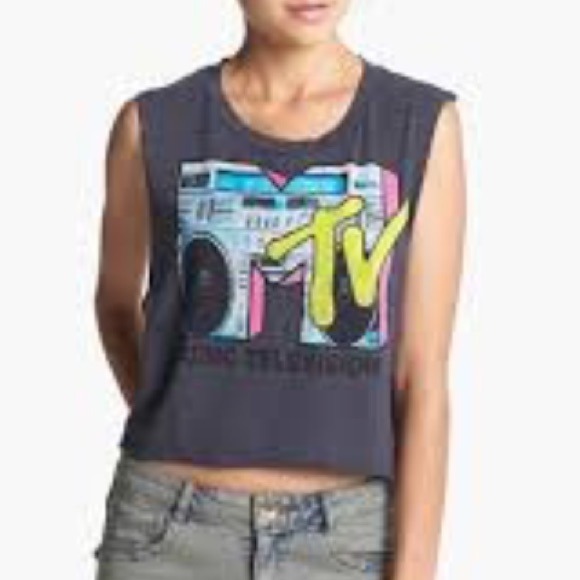 Recycled karma Tops - MTV cropped muscle tank