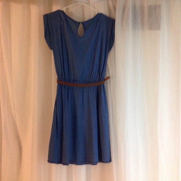 Blue dress w/belt - Picture 2 of 2