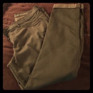 Ny & Co Olive Green Ankle Legging