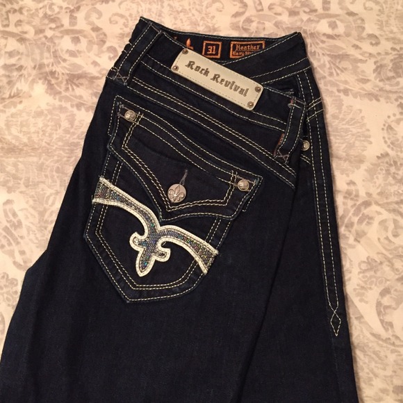 Rock Revival Heather Easy Straight Denim Jeans