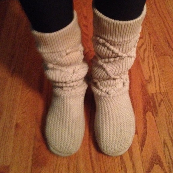Ugg sweater knit cable boots