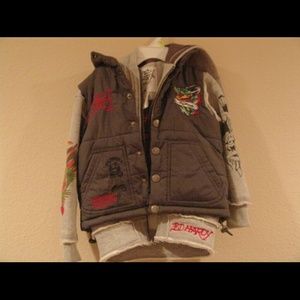 2 IN 1 DESIGNER JACKET AND VEST