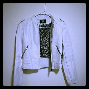 White leather jacket