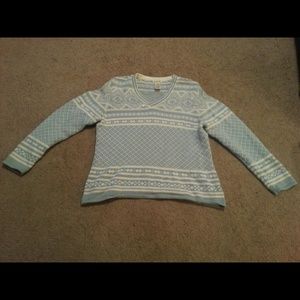 Light blue and white ugly sweater