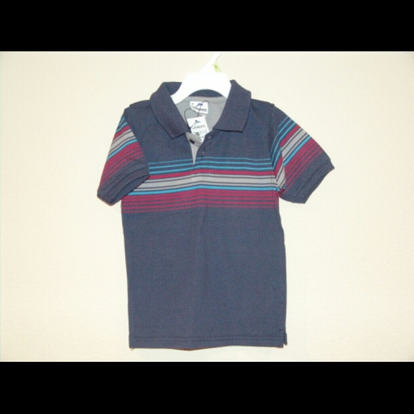 KIDS GIOBERTI NAVY STRIPE POLO SIZE 3 TODDLER