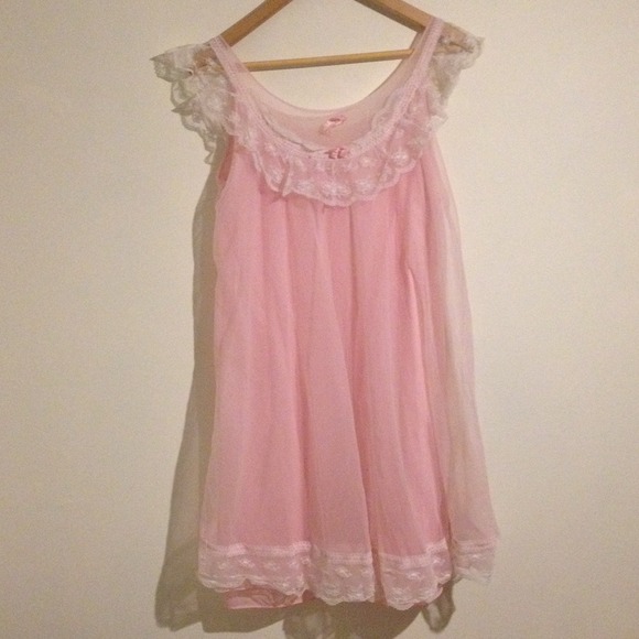 Vintage Dresses & Skirts - 💕✨1960's lingerie pastel lace dress nightie vtg
