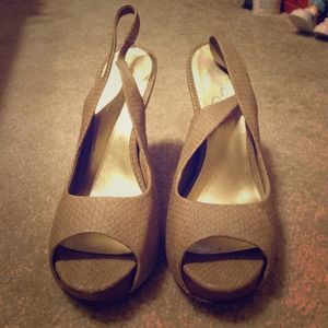 Snake skin print heels