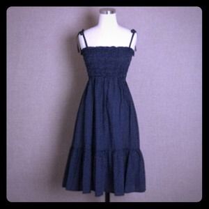 J. Crew smocked polka dot dress