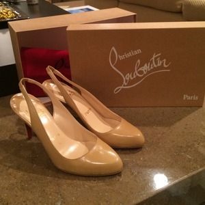 Christian Louboutin Camel Leather "O My Sling"