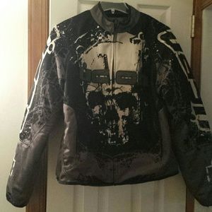 Mens Leather motorcycle jacket icon decay hooligan