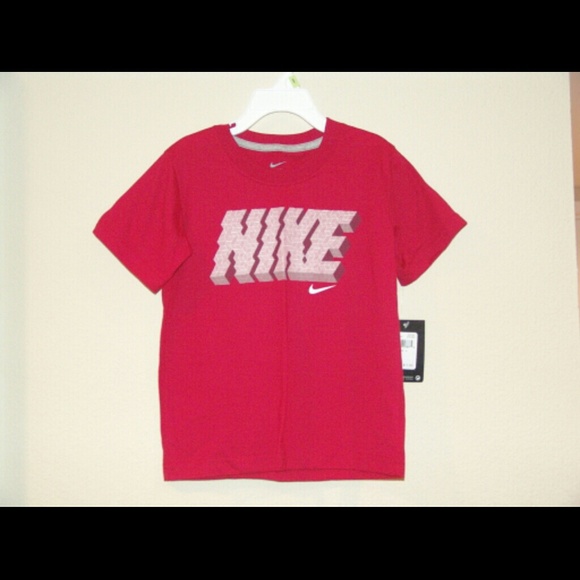 BOYS NIKE RED LOGO TEE