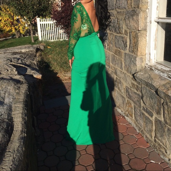 emerald green lunnastyle dress - Picture 2 of 4