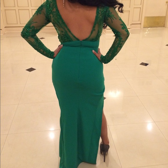 emerald green lunnastyle dress - Picture 4 of 4