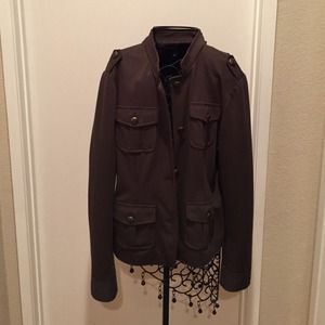 Olive green military jacket