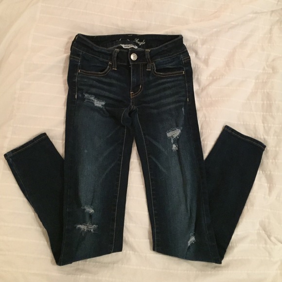 dark wash ripped jeans