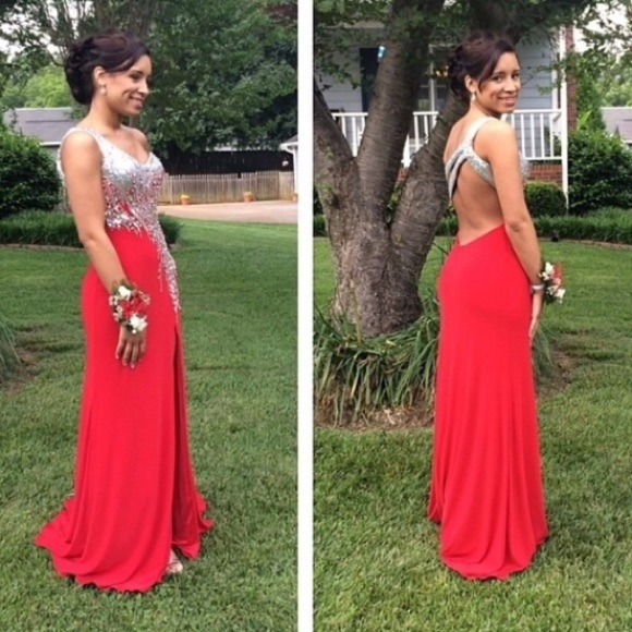 🚫SOLD🚫 Red Sequin One Shoulder Prom Dress