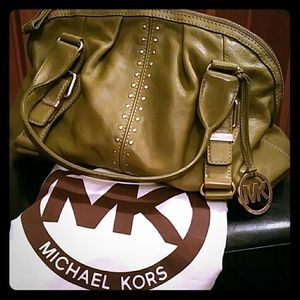 Authentic Olive leather MK bag