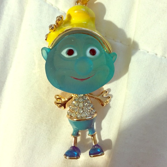 Betsey Johnson smurf necklace