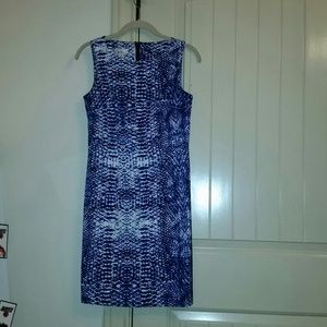 Blue printed dress