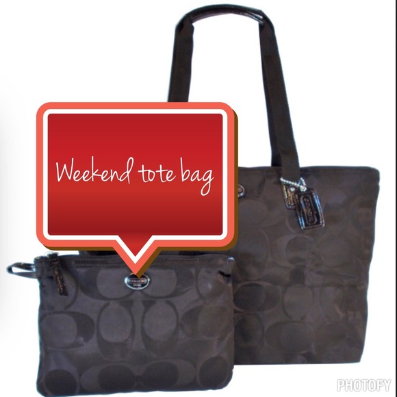 Coach Weekend Getaway Tote Bag ONLY