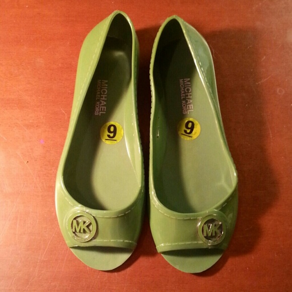 Michael Kors Open Toe Jelly Ballerina Flats