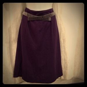 Cute Purple skirt, with built in velvet belt