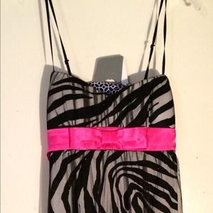 Zebra print sparkle dress
