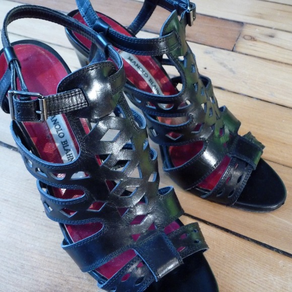 SOLD Manolo Blahnik Caged Sandal - Picture 2 of 4