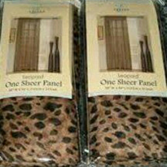 Ellery Home Styles Other - 15 Leopard Print Sheer Curtain Panels