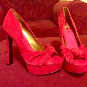 Red Sam Edelman Circus Pumps