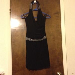 NWOT Ruby Rox black halter top dress