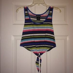 Striped cropped tank top