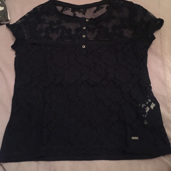 Lace, short sleeve shirt