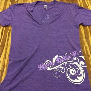 Alpha Delta Pi ADPi purple tee