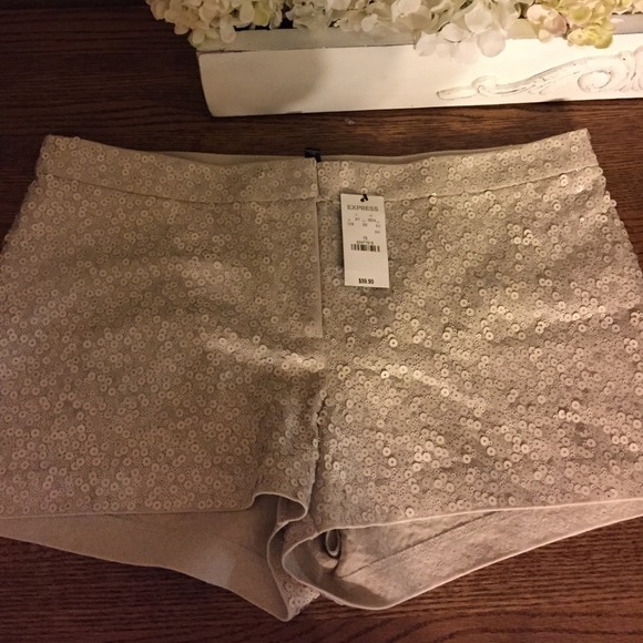 Express sequin shorts