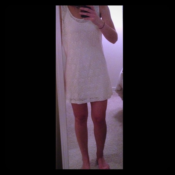 C&C white lace dress