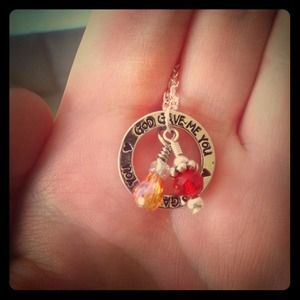 Necklace with birthstone charms