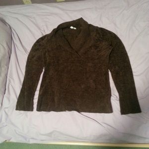Large dark brown soft warm sweater